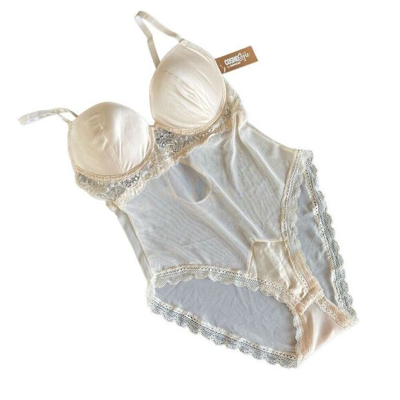 COSMOPOLITAN Lace Teddy in Pink Champagne Size Small NEW - Picture 9 of 16